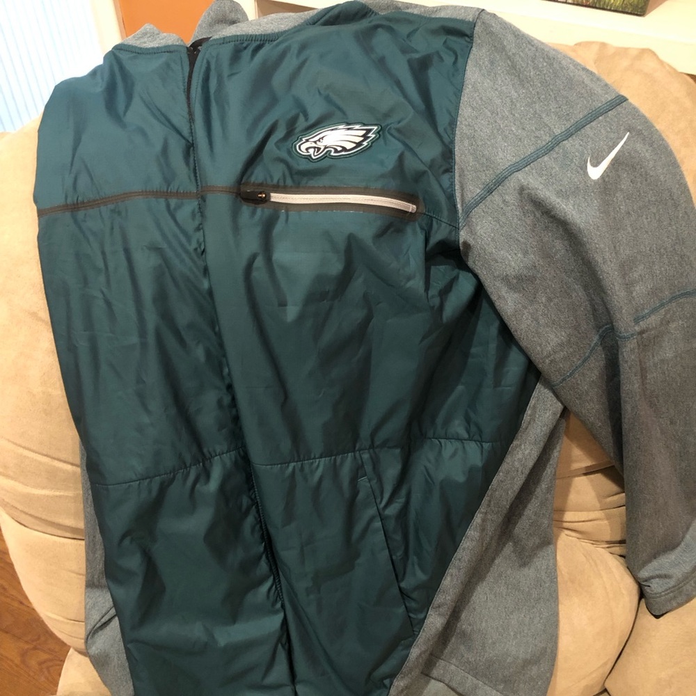 NFL Teal and Gray Philadelphia Eagles Windbreaker Jacket